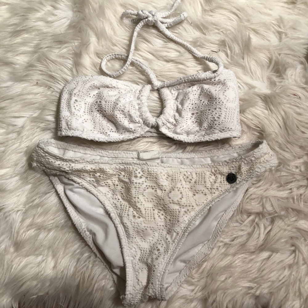 White cut out bikini